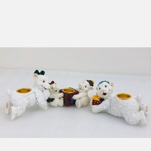 Polar Bear Family Candle Holders